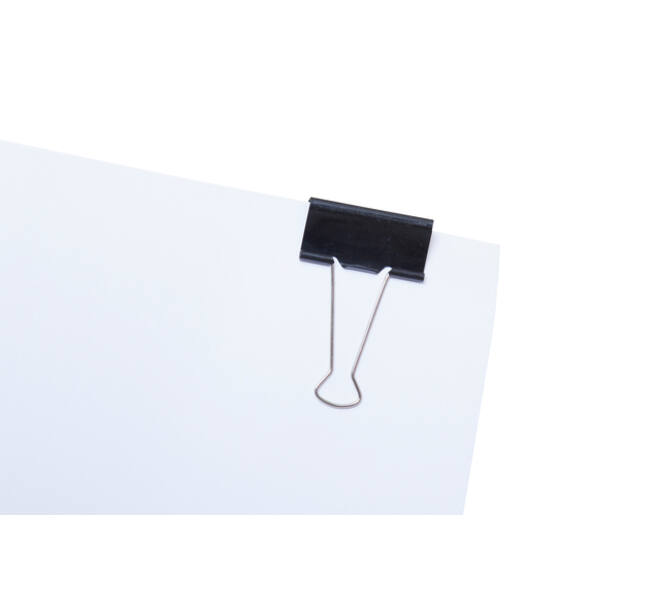 Papierklem MAUL 213 foldback 50mm zwart 12 stuks