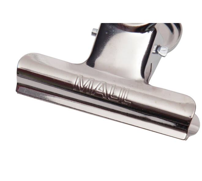 Papierklem MAUL Bulldog 50mm capaciteit 20mm zilver 10 stuks