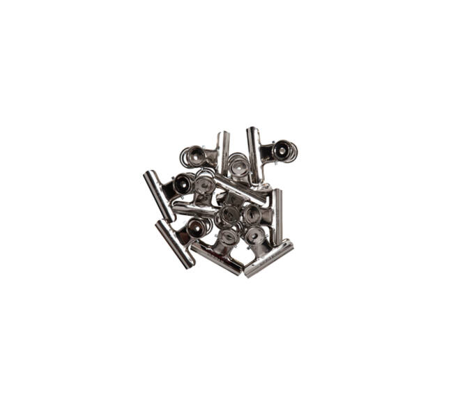 Papierklem MAUL Bulldog 50mm capaciteit 20mm zilver 10 stuks