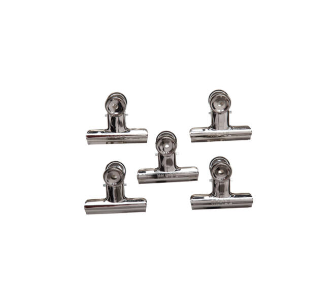 Papierklem MAUL Bulldog 70mm capaciteit 40mm zilver 5 stuks
