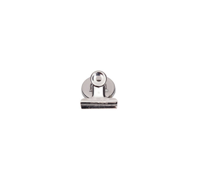 Papierklem MAUL Bulldog met magneet 30mm zilver 2 stuks