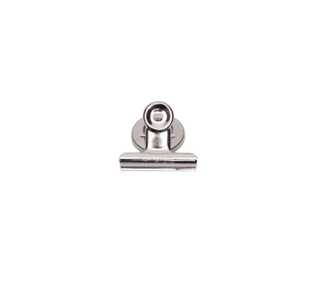 Papierklem MAUL Bulldog met magneet 40mm zilver 2 stuks