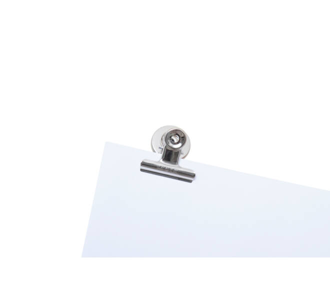 Papierklem MAUL Bulldog met magneet 40mm zilver 2 stuks