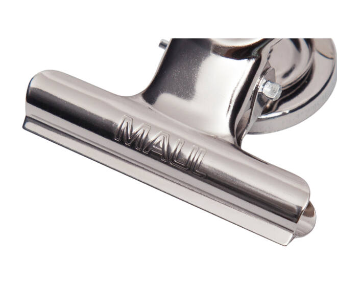 Papierklem MAUL Bulldog met magneet 52mm zilver 2 stuks
