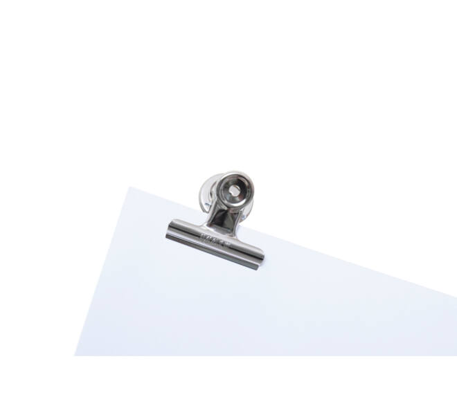 Papierklem MAUL Bulldog met magneet 52mm zilver 2 stuks