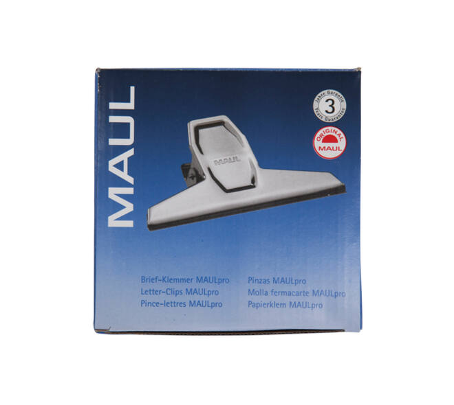 Papierklem MAUL Pro 125mm capaciteit 30mm zilver