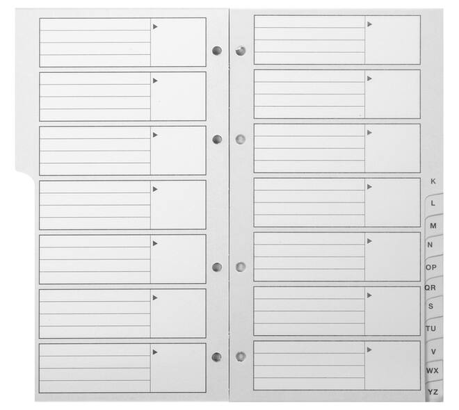 Telefoonalbum Kangaro 215x130mm A-Z 4-rings zwart