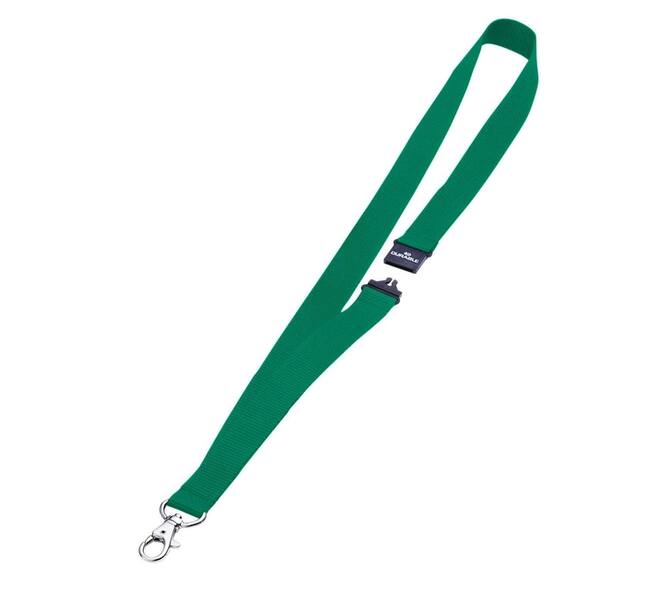Textielkoord Durable 8137 met karabijnhaak groen