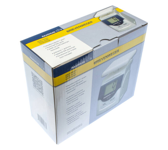 Briefweger Raadhuis tot 500 gram kunststof wit