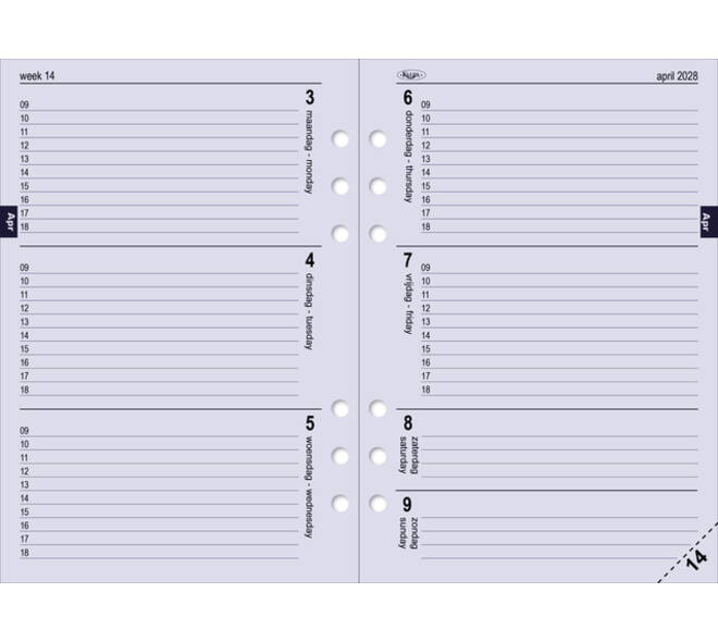 Organizer Kalpa Clipbook A5 inclusief agenda 2026-2027 7dagen/2pagina's nerf zwart
