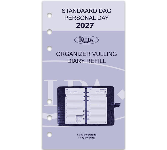 Agendavulling 2027 Kalpa Personal 1dag/1pagina