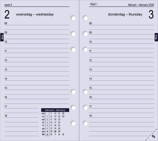 Agendavulling 2027 Kalpa Personal 1dag/1pagina