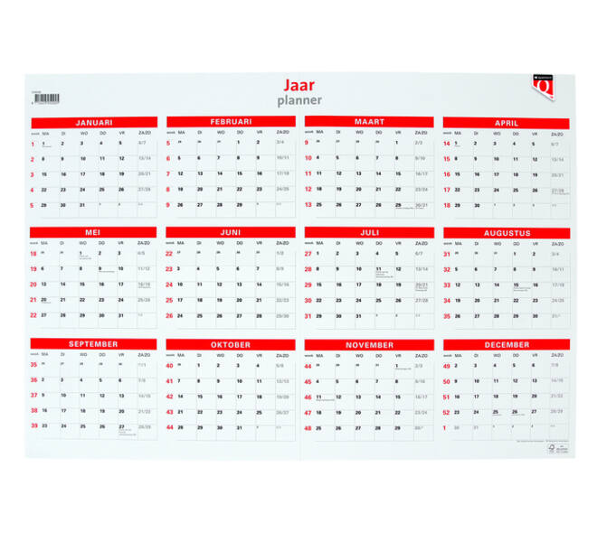 Jaarplankalender 2027 Quantore 48x68cm