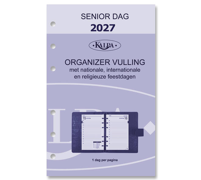 Agendavulling 2027 Kalpa Senior 1dag/1pagina