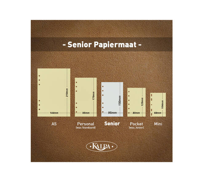 Organizer Kalpa Personal inclusief agenda 2026-2027 7dagen/2pagina's croco zwart