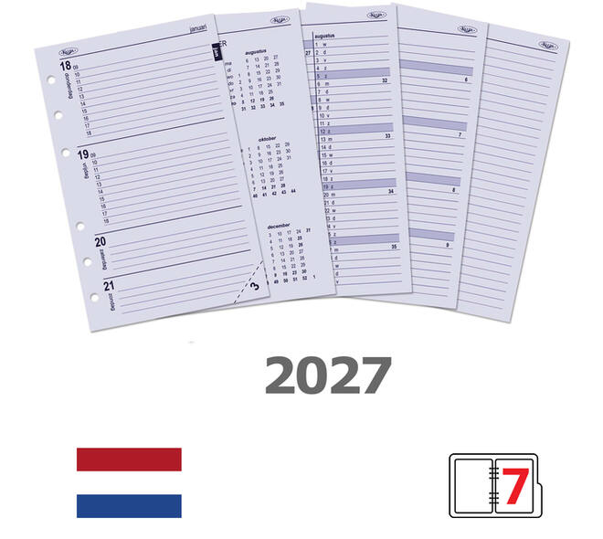 Agendavulling 2027 Kalpa Senior 7dagen/2pagina's