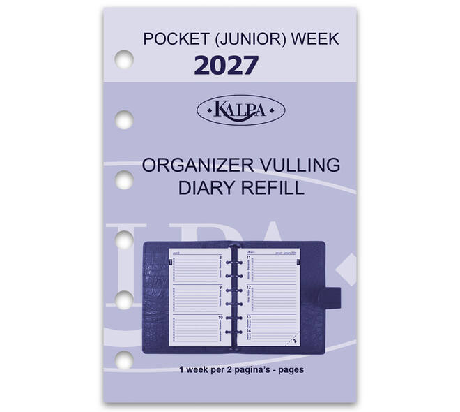 Agendavulling 2027 Kalpa Pocket 7dagen/2pagina's
