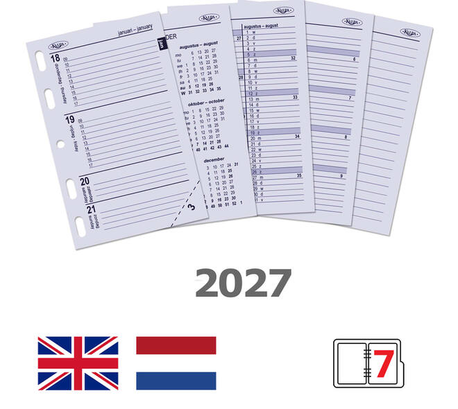 Agendavulling 2027 Kalpa Mini 7dagen/2pagina's