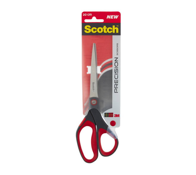 Schaar Scotch 20cm precision rood blister