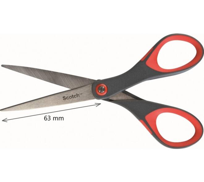 Schaar Scotch 18cm precision rood blister
