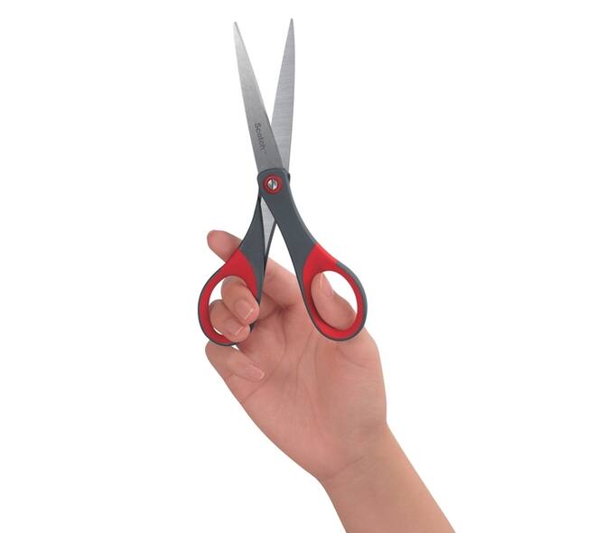 Schaar Scotch 18cm precision rood blister