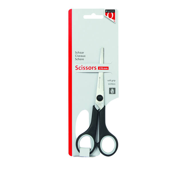 Schaar Quantore 170mm soft grip zwart