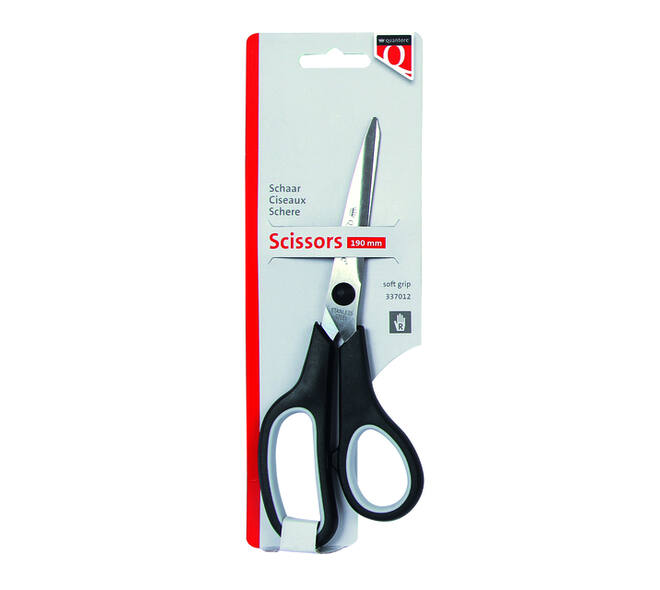 Schaar Quantore 190mm soft grip zwart