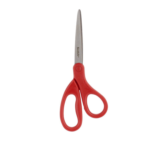 Schaar Scotch 18cm universeel rood blister