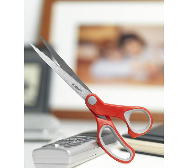Schaar Scotch 18cm comfort rood blister
