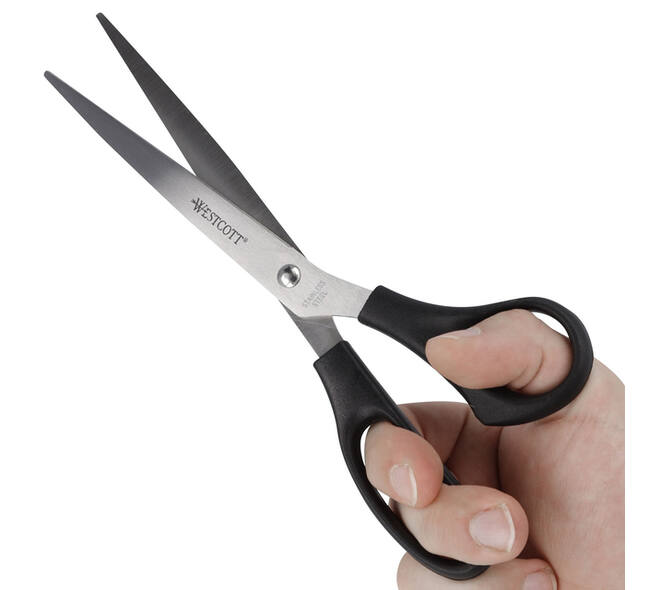 Kantoorschaar Westcott 260mm met kunststof grip rvs