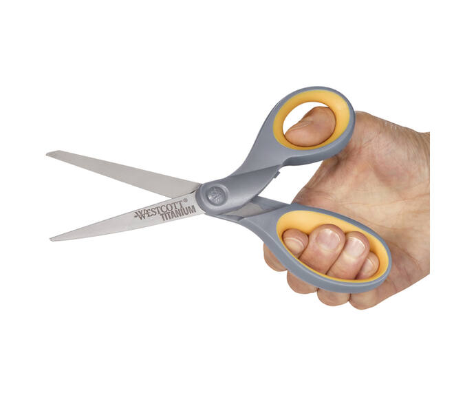 Kantoorschaar Westcott 210mm met softgrip titanium