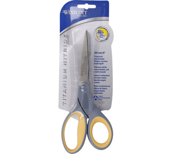 Kantoorschaar Westcott 210mm met softgrip titanium