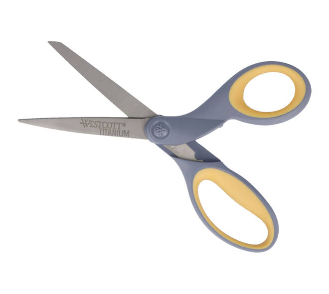 Kantoorschaar Westcott 210mm met softgrip titanium