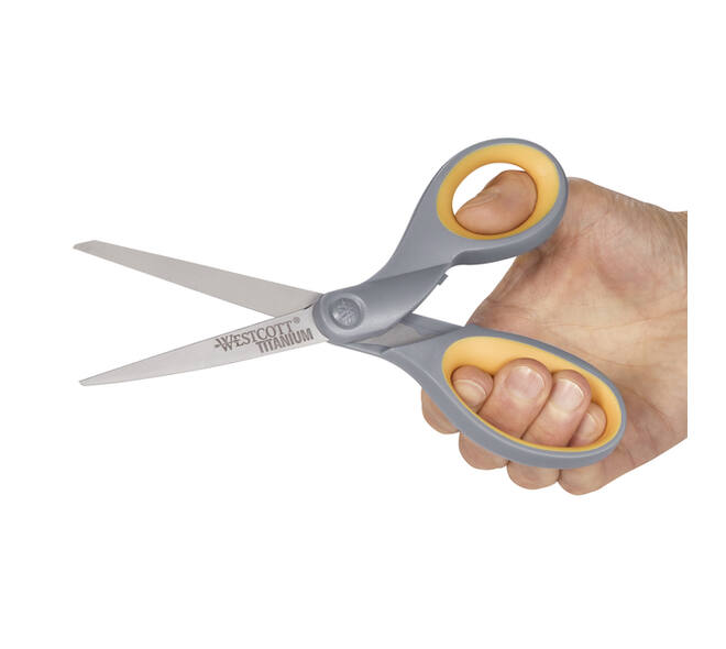 Kantoorschaar Westcott 210mm met softgrip titanium