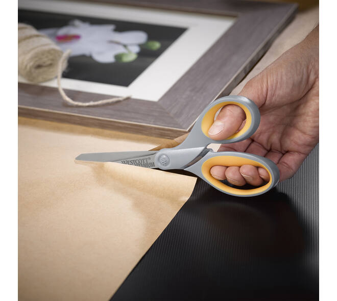 Kantoorschaar Westcott 210mm met softgrip titanium