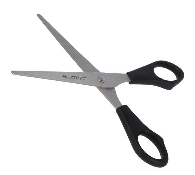 Kantoorschaar Westcott 155mm met kunststof grip rvs