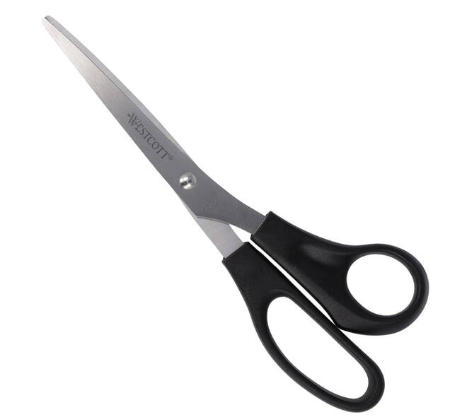 Kantoorschaar Westcott 210mm met kunststof grip rvs