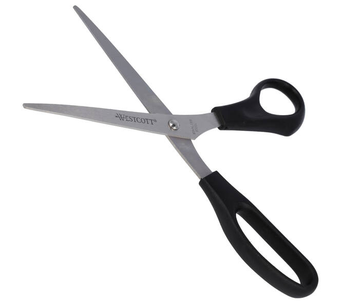 Kantoorschaar Westcott 210mm met kunststof grip rvs
