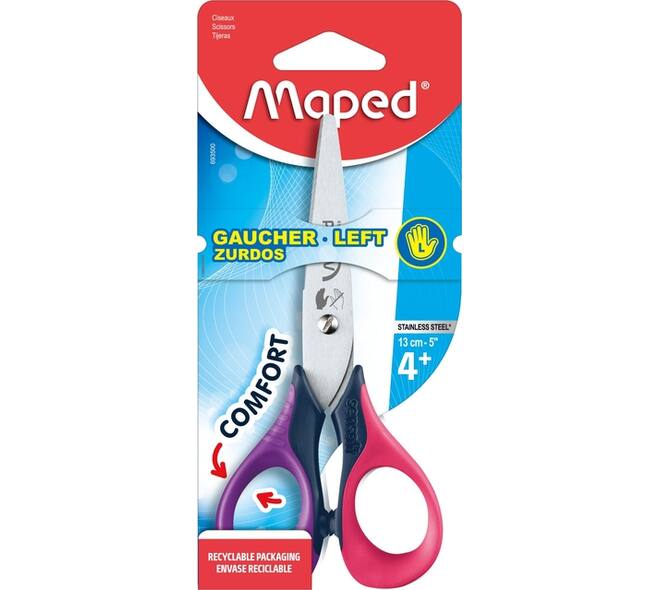 Kinderschaar Maped Sensoft 13cm links assorti