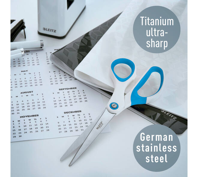 Schaar Leitz WOW 205mm titanium blauw