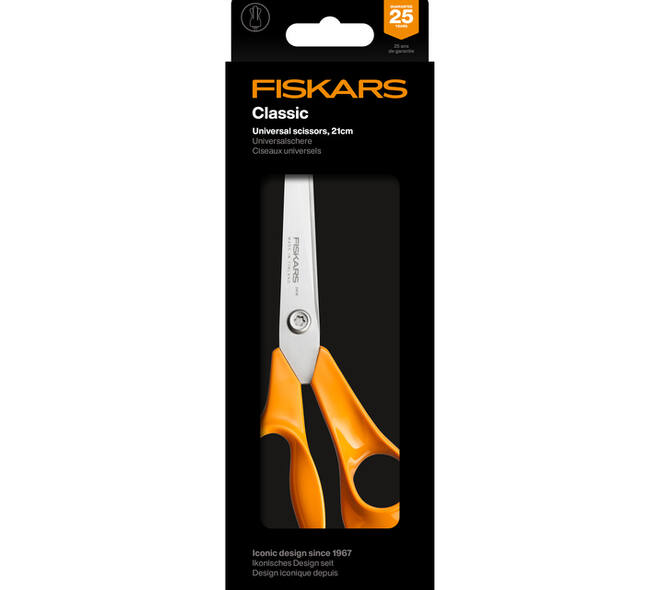 Schaar Fiskars Classic universeel 21cm oranje