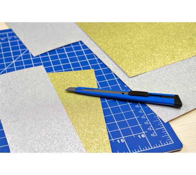 Snijmes Westcott Office 9mm met schuifsluiting en metalen houder blauw