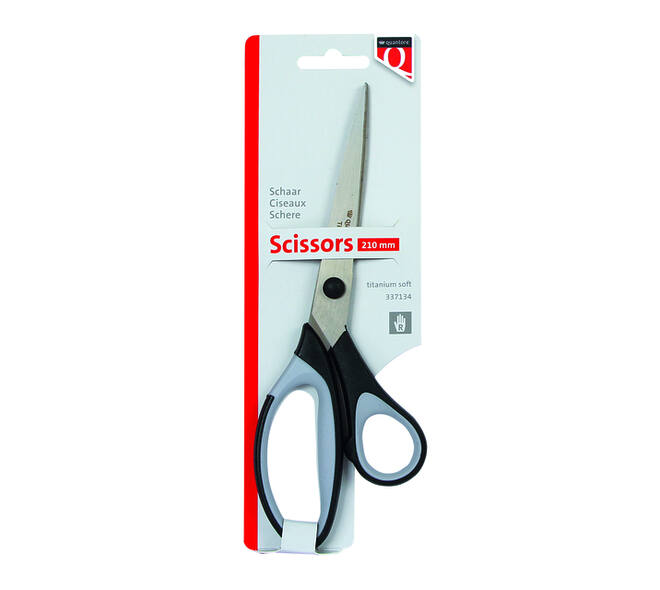 Schaar Quantore 210mm titanium soft grip handvat