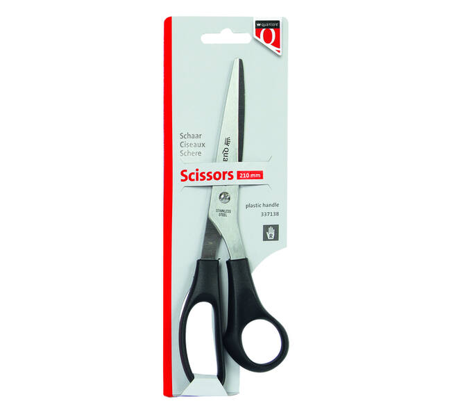 Schaar Quantore 210mm +plastic handvat zwart