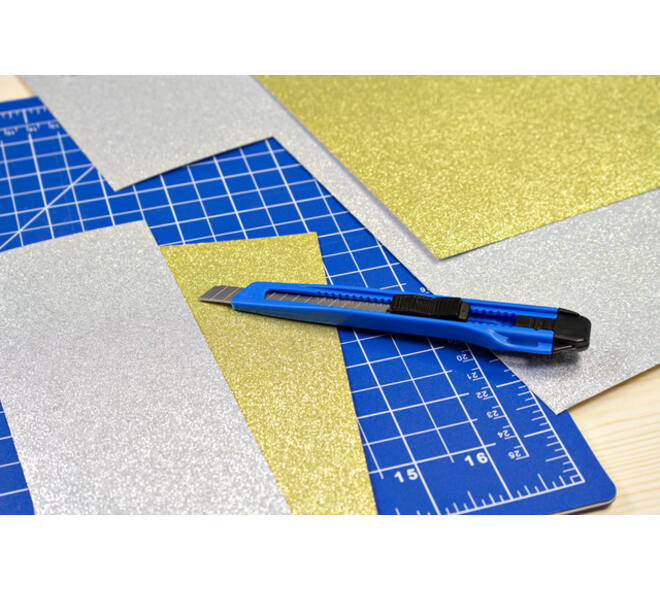 Snijmes Westcott Office 9mm met schuifsluiting blauw