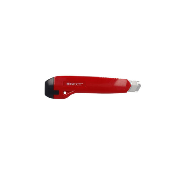 Snijmes Westcott premium 18mm met schuifsluiting rood
