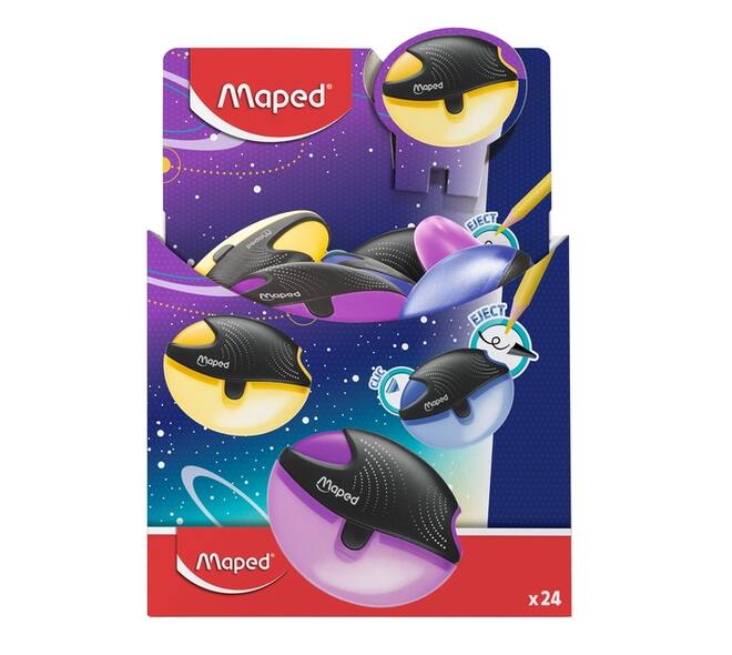 Puntenslijper Maped Galactic 1gaats display á 24 stuks assorti