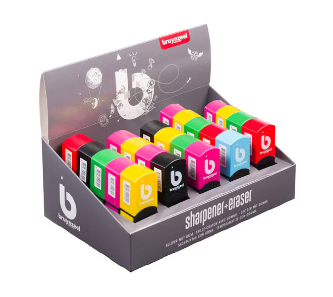 Puntenslijper-gum Bruynzeel Teens assorti