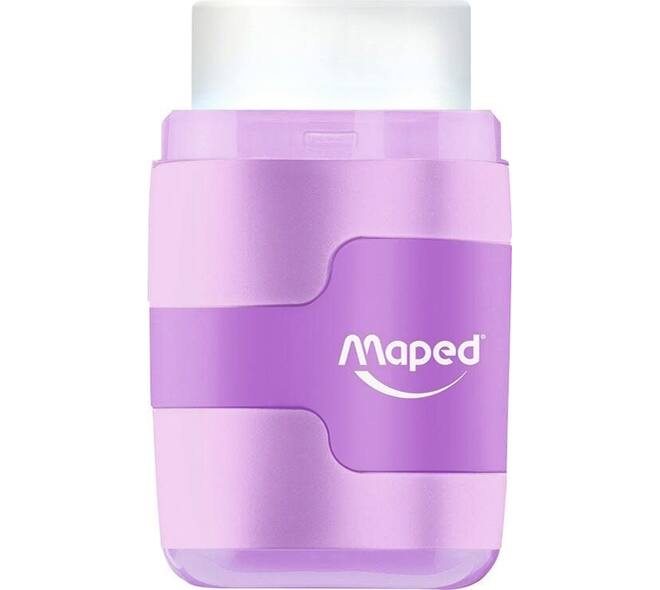 Puntenslijper Maped Connect 2-gaats met gum pastel assorti