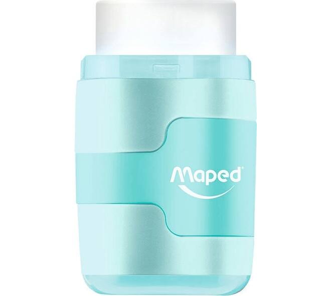 Puntenslijper Maped Connect 2-gaats met gum pastel assorti